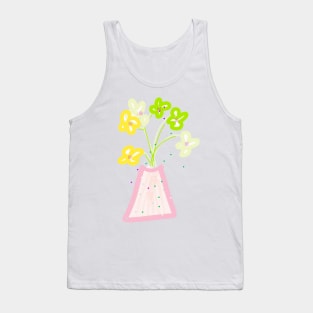 PASTEL FLOWERS IN PINK VASE Tank Top